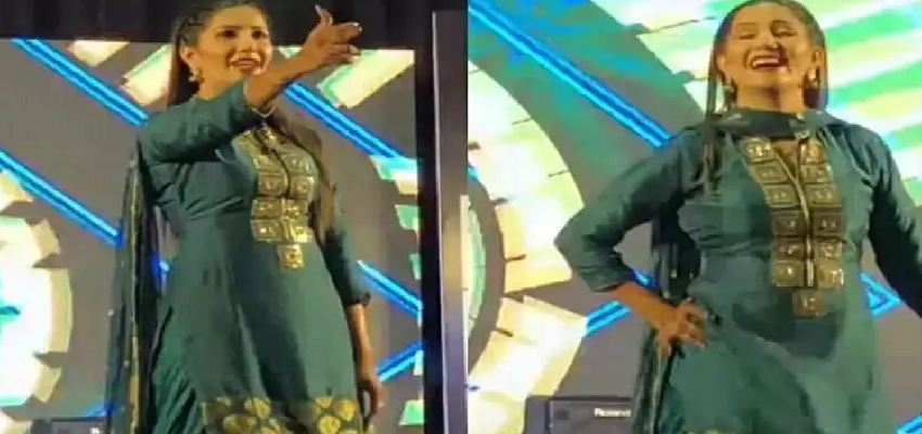 हरे सूट में सपना ने दिखाए लटके-झटके, अदाकारा को देख फैंस हुए हक्के-बक्के