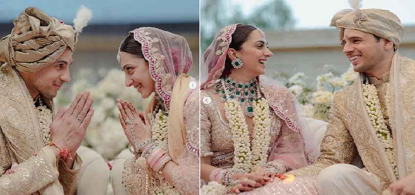 BRIDAL की आउटफिट पिंक, गोल्डन शेरवानी में दूल्हा...इस फैशन डिजाइनर ने तैयार किया सिड-कियारा का WEDDING LOOK