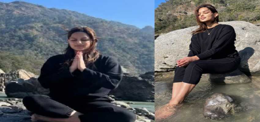 ऋषिकेश पहुंचीं पूर्व मिस यूनिवर्स, गंगा किनारे बैठकर हरनाज कौर ने शेयर किया Video