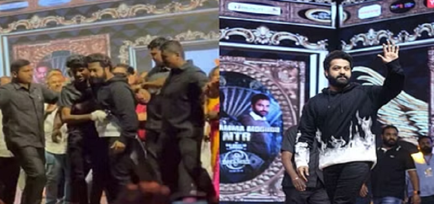 कार्यक्रम के दौरान जूनियर NTR को  फैन ने लगाया गले, फिर एक्टर ने किया ये काम