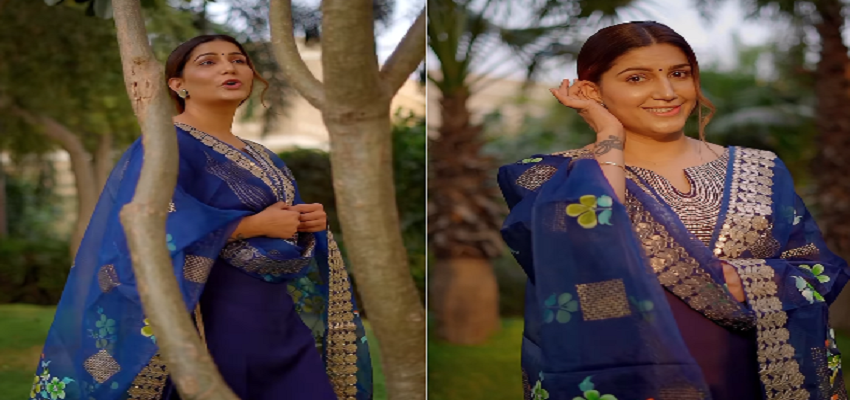 पार्क में सपना चौधरी को आई किसी की याद, नीले सूट पहन ढाया कहर