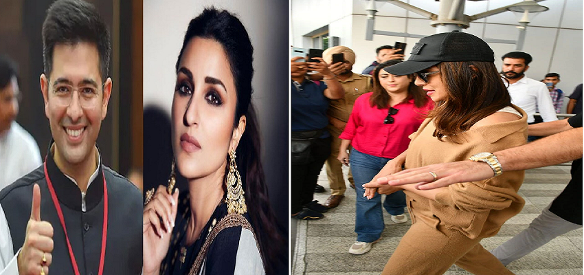 PARINEETI-RAGHAV ENGAGEMENT: बहन की सगाई में शामिल होने के लिए दिल्ली एयरपोर्ट पर स्पॉट हुई प्रियंका चोपड़ा, आज नए रिश्ते में बंध जाएंगे परिणीति-राघव