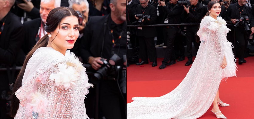 CANNES FILM FESTIVAL: दूसरे दिन सपना चौधरी का जलवा, व्हाइट कलर की फर में ढाया कहर