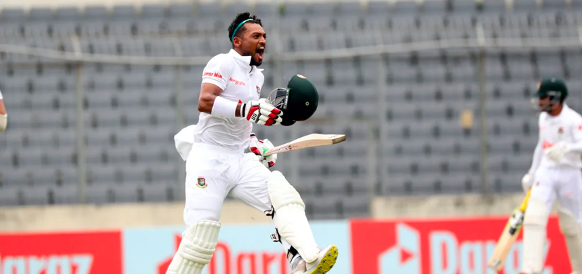 BAG & AFG: नजमुल  ने  एक  बार  फिर  रचा  इतिहास, एक  टेस्ट  में  लगाए 2 शतक