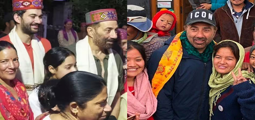 बेटे की शादी के बाद परिवार के साथ पहाड़ों में पहुंचे सनी देओल, गावंवासियों को दी शानदार दावत