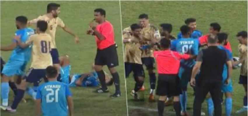 Saff Championship: जंग का मैदान बना फुटबॉल ग्राउंड, भारत के साथ भिड़े इस देश के खिलाड़ी