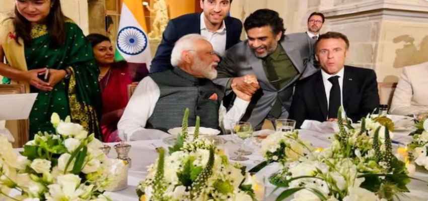 पीएम मोदी और फ्रांस के राष्ट्रपति के साथ डिनर में शामिल हुए R. Madhavan, जाहिर की अपनी खुशी