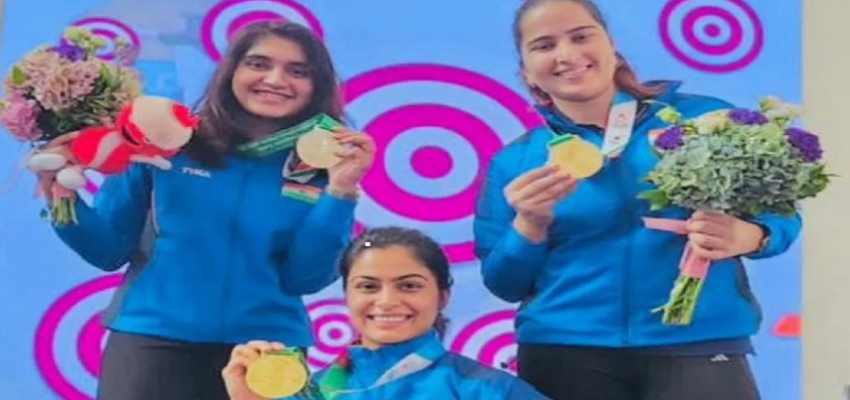 Asian Games 2023: भारत की बेटियों ने गोल्ड पर मारा निशाना,  25  मीटर पिस्टल टीम इवेंट में जीता स्वर्ण पद