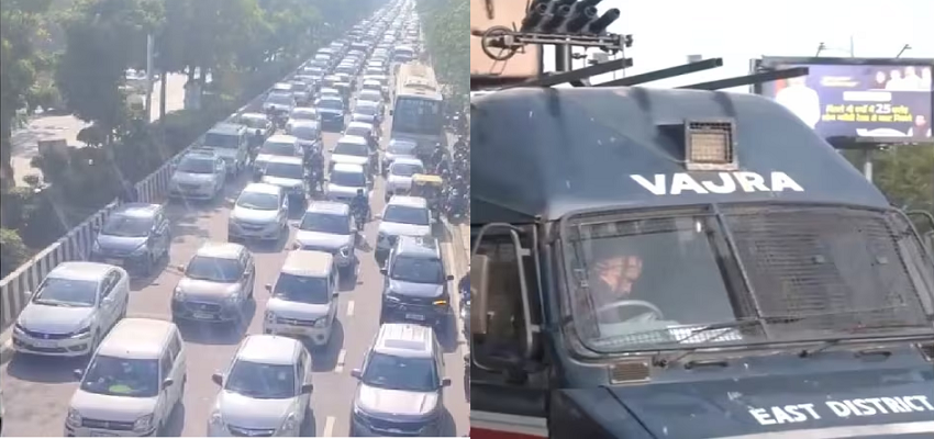 Farmers Protest: किसान प्रदर्शन ने थामी पहियों की रफ्तार, आंदोलन के चलते पुलिस ने कड़े किए सुरक्षा इंतजाम