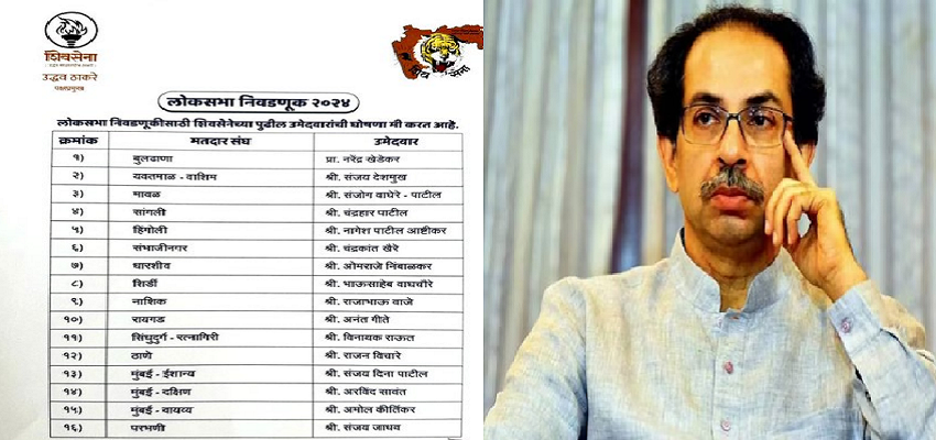 Lok Sabha Election 2024: शिवसेना UBT ने जारी की 17 उम्मीदवारों की लिस्ट, जानें किसे कहां से मिला टिकट