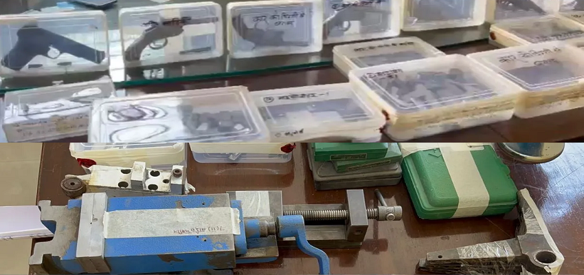 गाजियाबाद में अवैध हथियार बनाने की फैक्ट्री का भंडाफोड़, 4 आरोपी गिरफ्तार