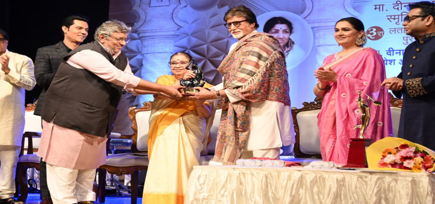 
									‘Lata Deenanath Mangeshkar Award’  ने नवाजे गए ‘Big B’, ए.आर रहमान और रणदीप हुड्डा को भी मिला पुरस्कार