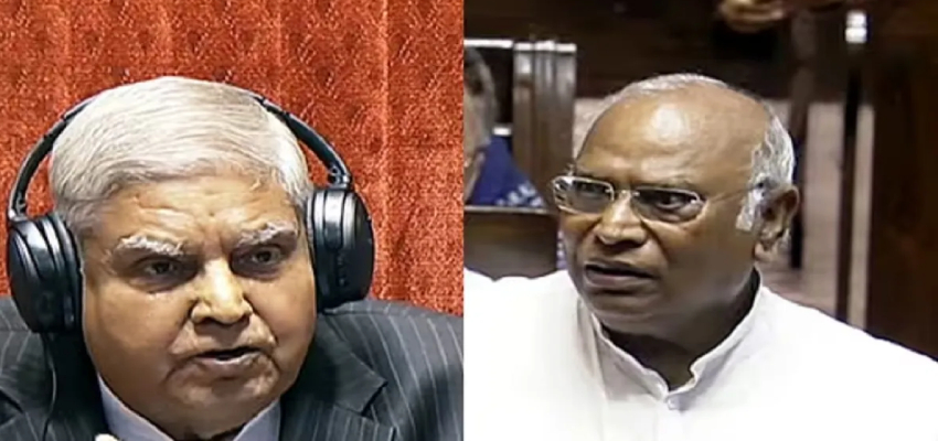 राज्यसभा में आमने-सामने धनखड़ और खरगे, इस मुद्दे पर हुई दोनों नेताओं की जबरदस्त बहस