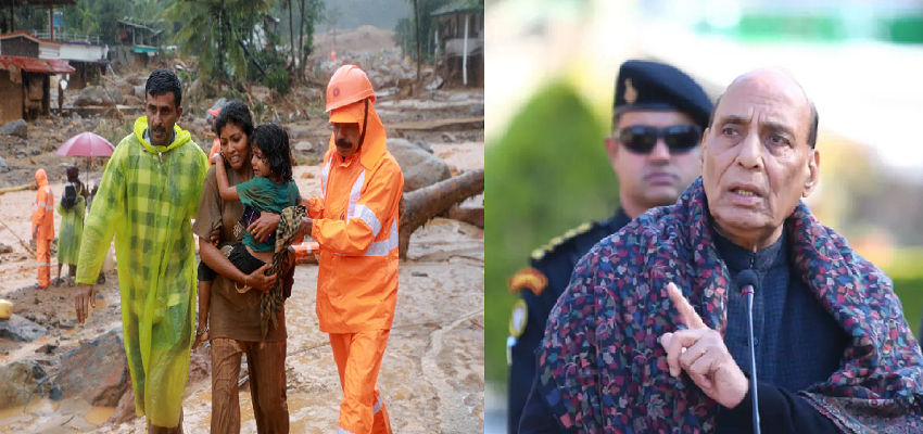 वायनाड में लैंडस्लाइड के कारण भारी तबाही,  बचाव दल की मदद के लिए आगे आई भारतीय सेना