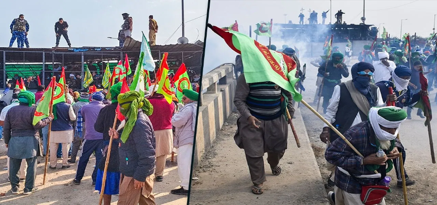 Farmer Protest: दिल्ली कूच करने से पहले रोके गए किसान, पुलिस ने कि पानी की बौछार, छोड़े आंसू गैस के गोले