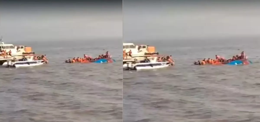 गेटवे ऑफ इंडिया के पास पलटी नाव, 56 यात्री थे सवार; एक की मौत