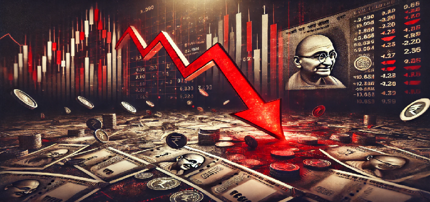 Rupees Fall: रुपये में डॉलर के मुकाबले बड़ी गिरावट, 46 पैसे गिरकर 85.65 के नए ऑल टाइम लो पर पहुंचा