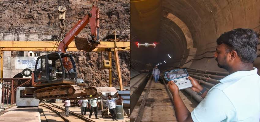 तेलंगाना में टनल का हिस्सा धंसने से फंसे 8 लोग, अब रैट माइनर्स के हाथों में मजदूरों की जिंदगियां