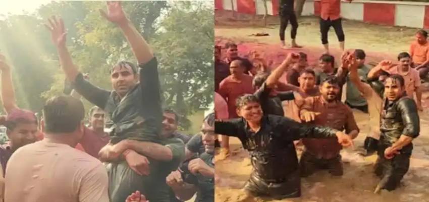 होली पर CO अनुज चौधरी का दिखा नया रुप, संभल डीएम और एसपी के साथ जमकर नाचे