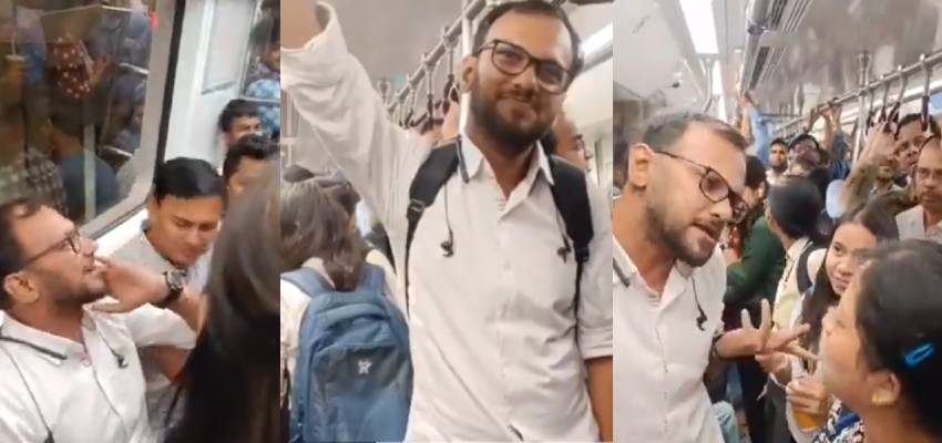 दिल्ली मेट्रो में सीट नहीं मिलने पर मचा बवाल, महिलाओं ने किया हंगामा तो शख्स ने भी दिया मजेदार जवाब