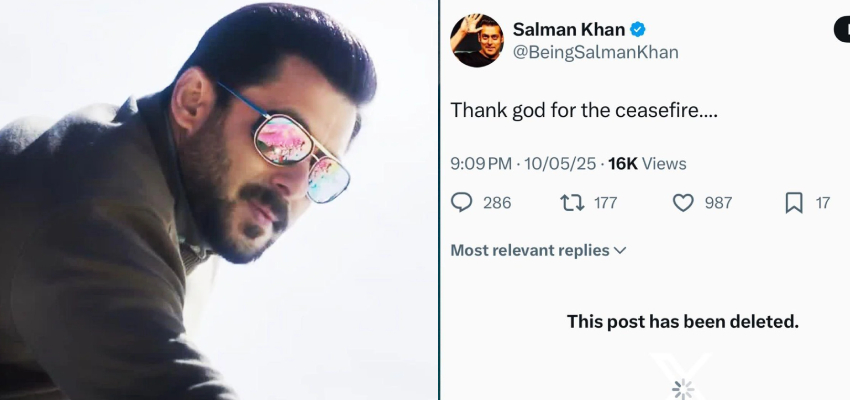 सलमान खान की भारत-पाक सीजफायर पर पोस्ट ने मचाया बवाल , यूजर्स ने लगाई भाईजान की क्लास