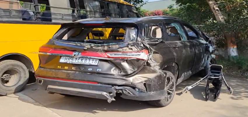 फरीदाबाद में भीषण सड़क हादसा, दो कारों की टक्कर में तीन की मौत, 5 घायल