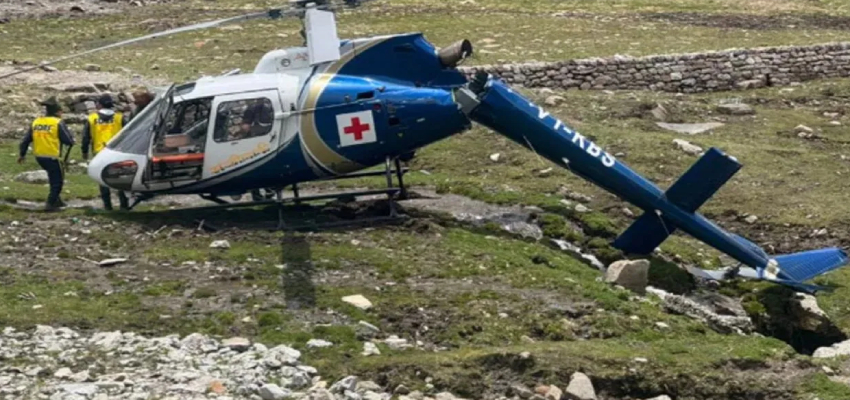 केदारनाथ जा रहा हेलिकॉप्टर गौरीकुंड के पास क्रैश, पायलट और एक बच्चे सहित 7 की मौत