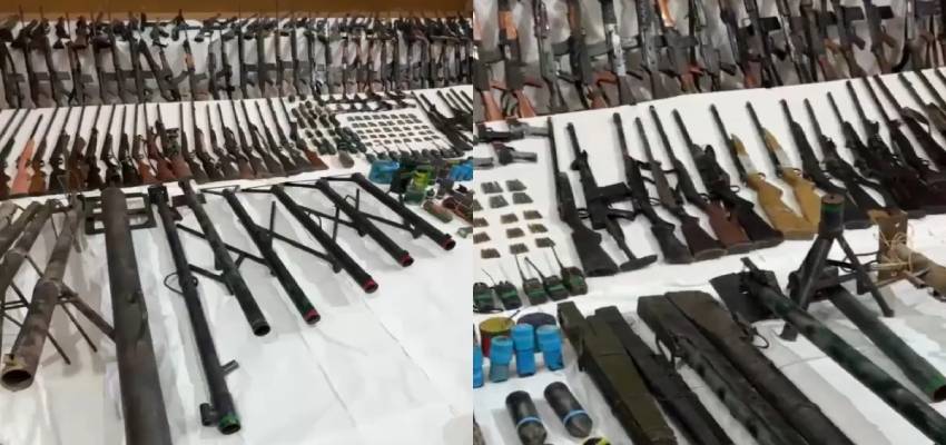 मणिपुर में सुरक्षाबलों को मिली बड़ी कामयाबी, हथियारों का जखीरा किया जब्त