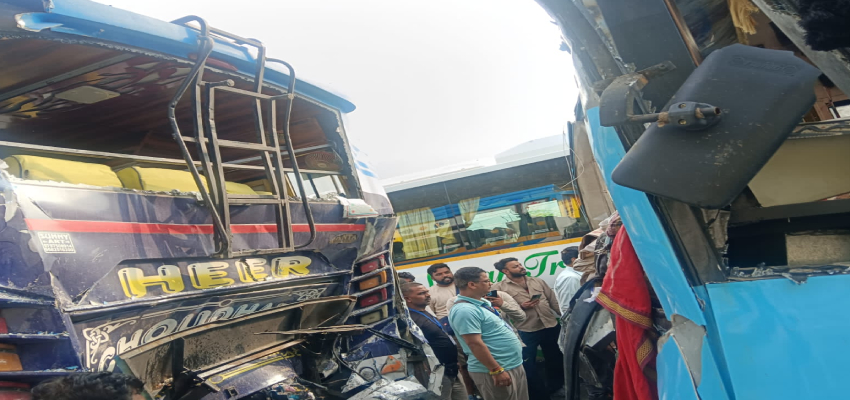 अमरनाथ यात्रा के दौरान पांच बस आपस में टकराई, 36 तीर्थयात्री घायल