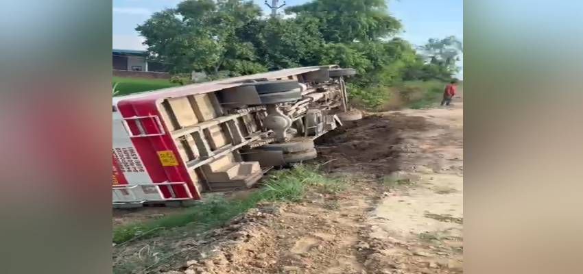 HARYANA NEWS: अंबाला में बड़ा सड़क हादसा, अनियंत्रित होकर पलटी सवारियों से भरी