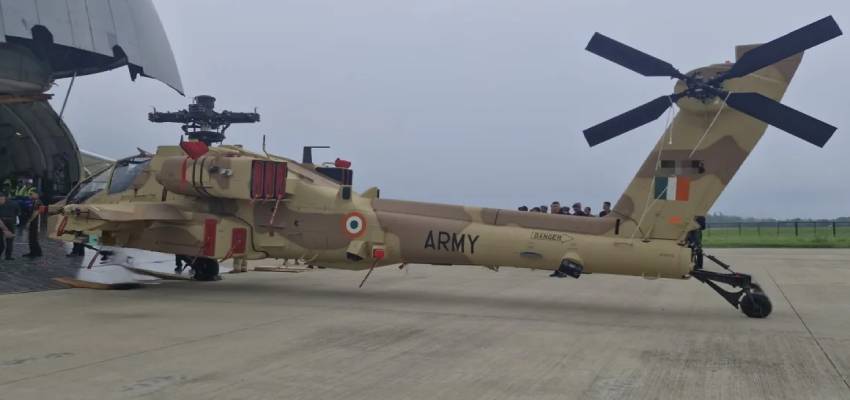 भारतीय सेना की ताकत में बड़ा इजाफा, भारत के इस राज्य में पहुंची अपाचे हेलीकॉप्टर की पहली खेप