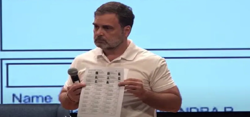 राहुल गांधी ने दी चुनाव आयोग को चुनौती, इलेक्शन कमीशन ने अपनाया सख्त रुख, कहा- पहले सबूत पेश करें