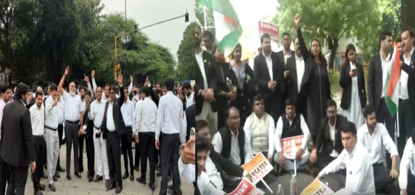 LG के फैसले के खिलाफ वकीलों का विरोध प्रदर्शन जारी, हार्ट अटैक से एक की मौत