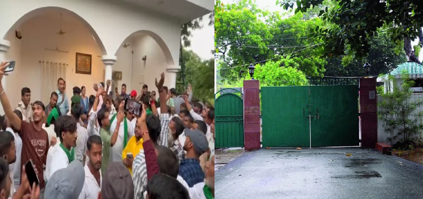 लालू-राबड़ी के आवास पर लोगों ने किया जमकर हंगामा, पूर्व सीएम के सामने रखी ये मांग