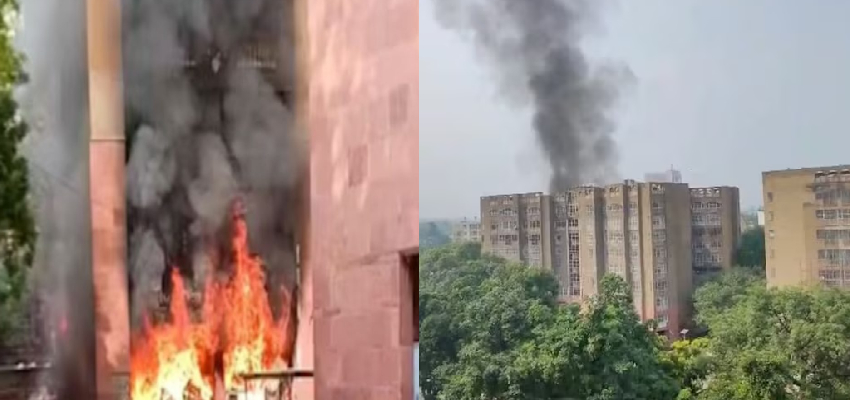धनतेरस पर दिल्ली में मचा कोहराम, संसद के पास इस अपार्टमेंट में लगी भीषण आग