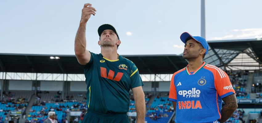 
									सूर्या की खुशी देखकर फैंस भी हुए हैप्पी, टॉस जीतते ही झूमे भारतीय कप्तान, मार्श ने गले लगाकर दी बधाई!