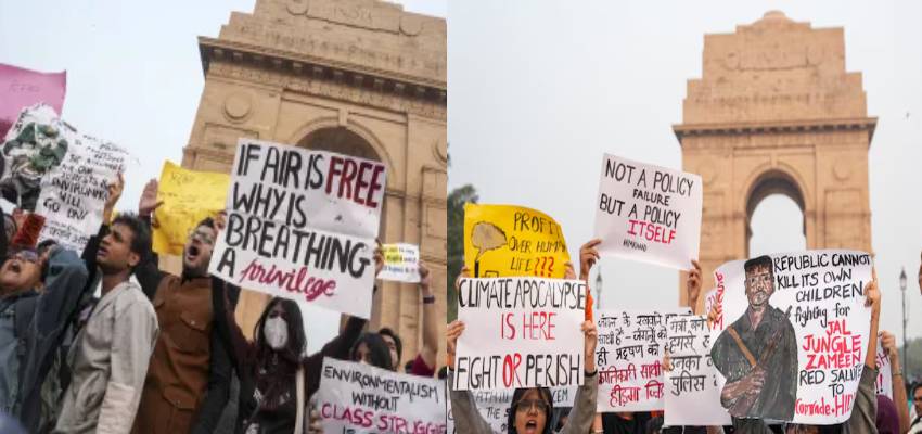 दिल्ली में पॉल्यूशन प्रोटेस्ट बेकाबू...इंडिया गेट पर पुलिस पर पेपर स्प्रे अटैक, कई लोगों के खिलाफ FIR दर्ज