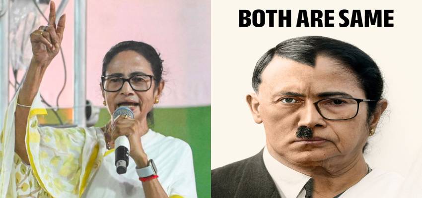 'दोनों एक जैसे...', BJP ने ममता बनर्जी को तानाशाह बताकर हिटलर से की तुलना; बंगाल में सियासी हलचल तेज