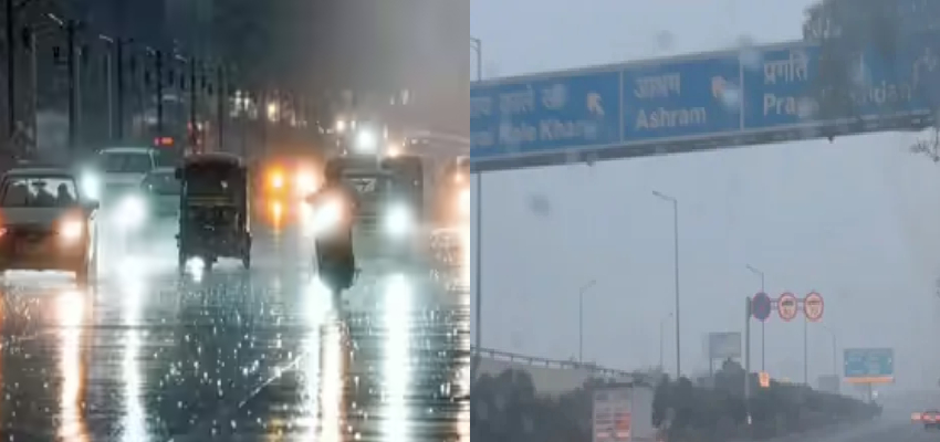 दिल्ली में कड़ाके की ठंड के बीच हुई बारिश, कई इलाकों में दिखी बूंदा-बांदी