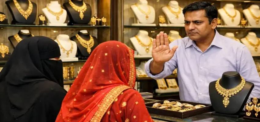 
												बुर्का-हिजाब-घूंघट वालों की दुकानों में 'नो एंट्री', अब चेहरा दिखाने पर ही मिलेगी ज्वैलरी; जानिए इसके पीछे का कारण