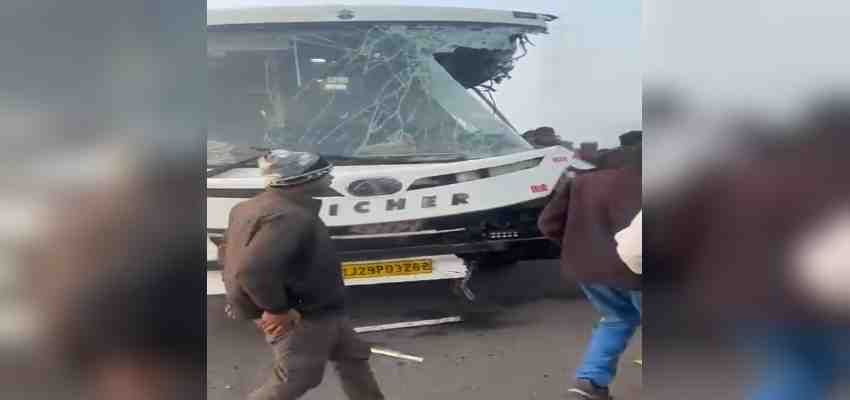 HARYANA NEWS: नूंह में दर्दनाक सड़क हादसा, बस और ट्रक में भीषण टक्कर, 2 लोगों की दर्दनाक मौत