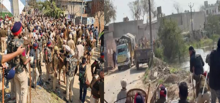 बठिंडा में किसान यूनियन और पुलिस आमने-सामने, आंसू गैस से भीड़ हटाई गई