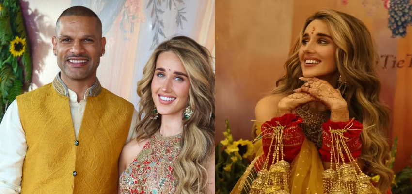 शादी से पहले सोफी शाइन का हल्दी लुक वायरल, शिखर धवन संग दिखीं बेहद खूबसूरत