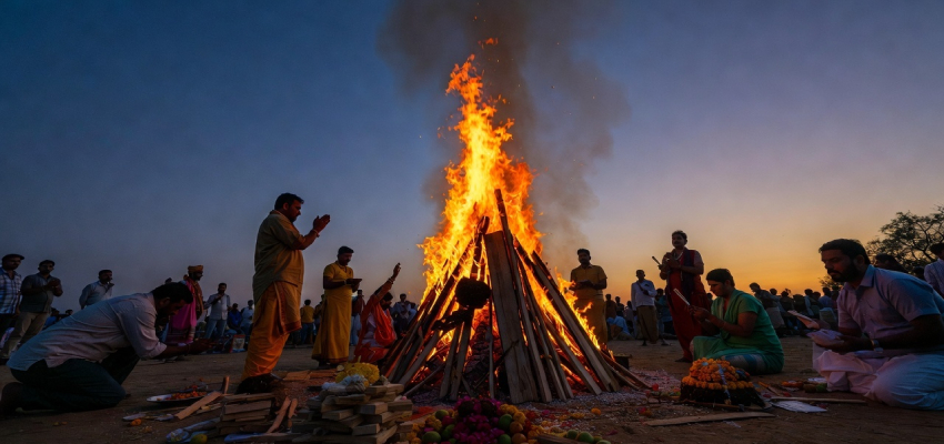
								Holika Dahan 2026: होलिका दहन आज, जानें इस पर्व का शुभ समय, पूजन विधि और सामग्री