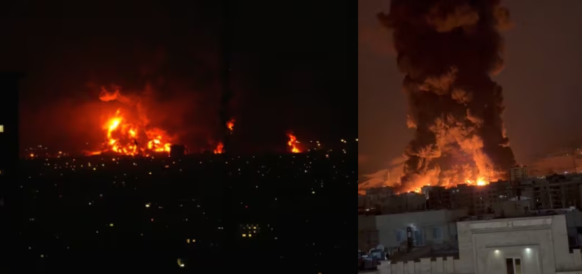 
							US-Israel Attacks Iran: ईरान की तेल रिफाइनरी और डिपो पर बड़ा वार, US-इजरायल की बमबारी से दहला तेहरान