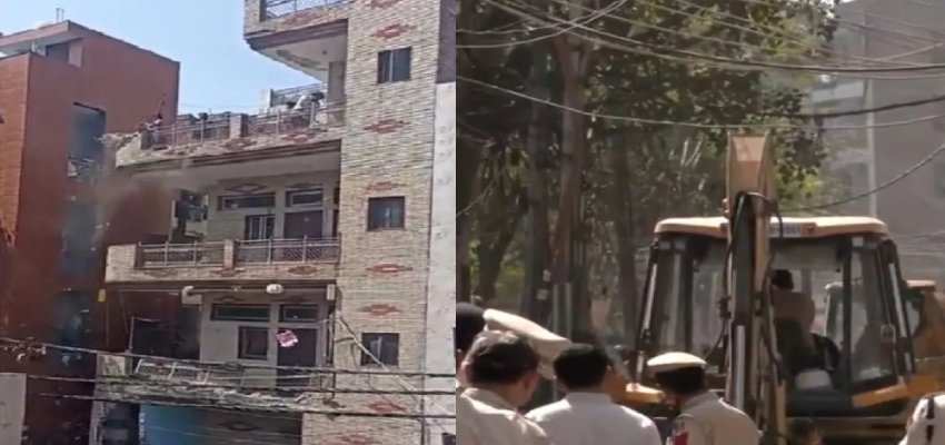 Delhi News: उत्तम नगर हत्याकांड मामले में बुलडोजर एक्शन, आरोपी निजामुद्दीन के घर का अवैध हिस्सा ढहाया