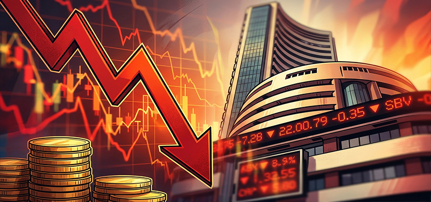 
							Stock Market Crash: ईरान जंग के बीच सेंसेक्स 1300+ अंक गिरा, Nifty 50 भी फिसला