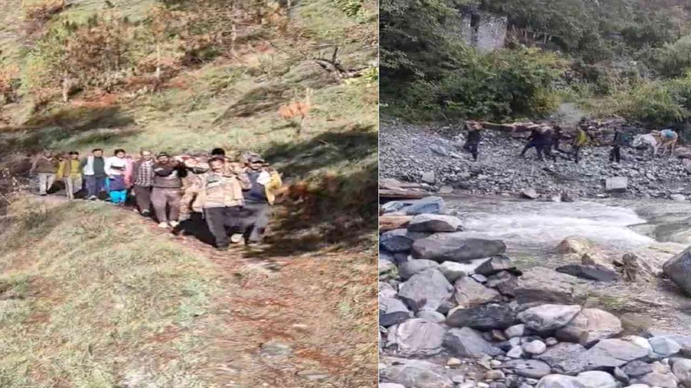 विकास के दावों के बीच दर्दनाक तस्वीर, सड़क न होने से मरीज को कंधों पर ढोया