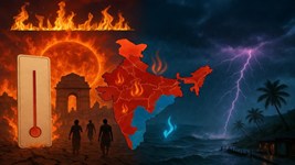 Aaj Ka Mausam: उत्तर भारत में आग उगलती गर्मी, दक्षिण में तूफान का कहर; दिल्ली-हरियाणा समेत इन राज्यों में मौसम का डबल वार