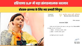 हरियाणा BJP में बड़ा संगठनात्मक बदलाव, रोहतक-झज्जर के लिए नए प्रभारी नियुक्त